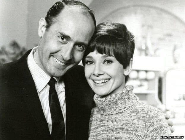 Henry Mancini and Audrey Hepburn, photograph from the Mancini family