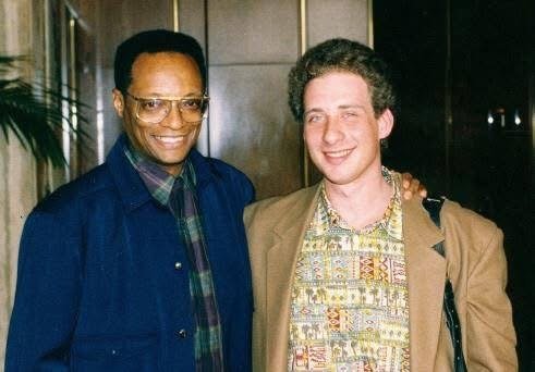 Grego standing with the pianist Ramsey Lewis, 1990