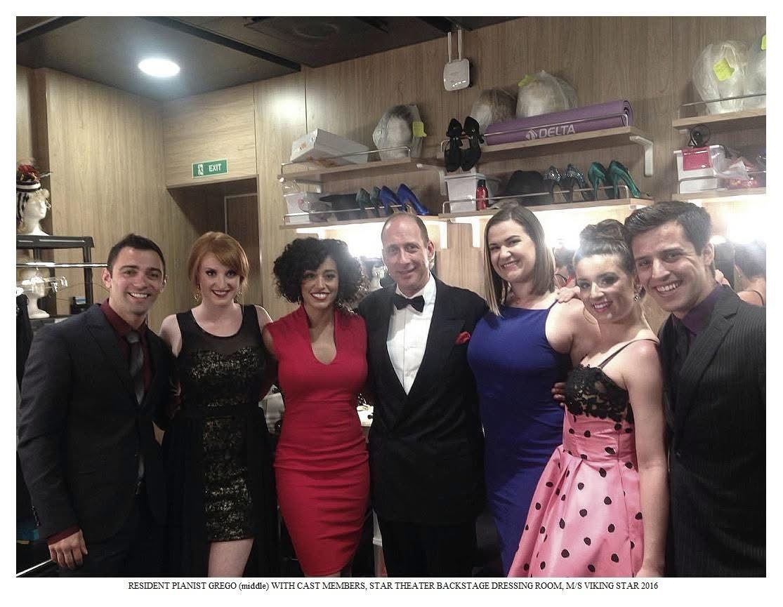 Grego with Star Theater cast members backstage
